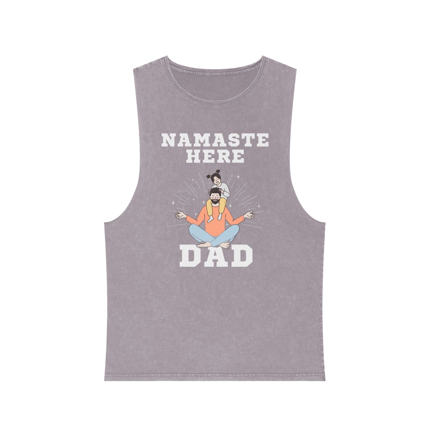 Namaste Here Dad Stonewash Tank Top Orchid Stone Tank Top