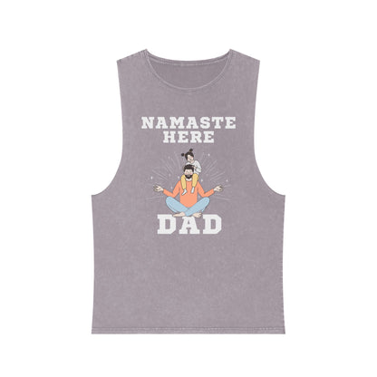 Namaste Here Dad Stonewash Tank Top Orchid Stone Tank Top