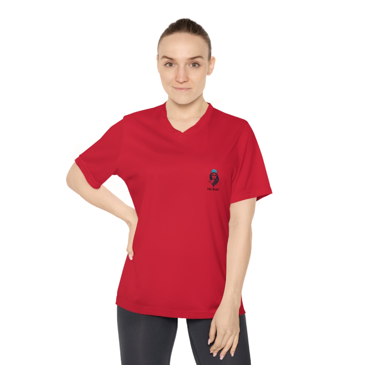 The Mama Performance V-Neck Tee Sport Red V-neck