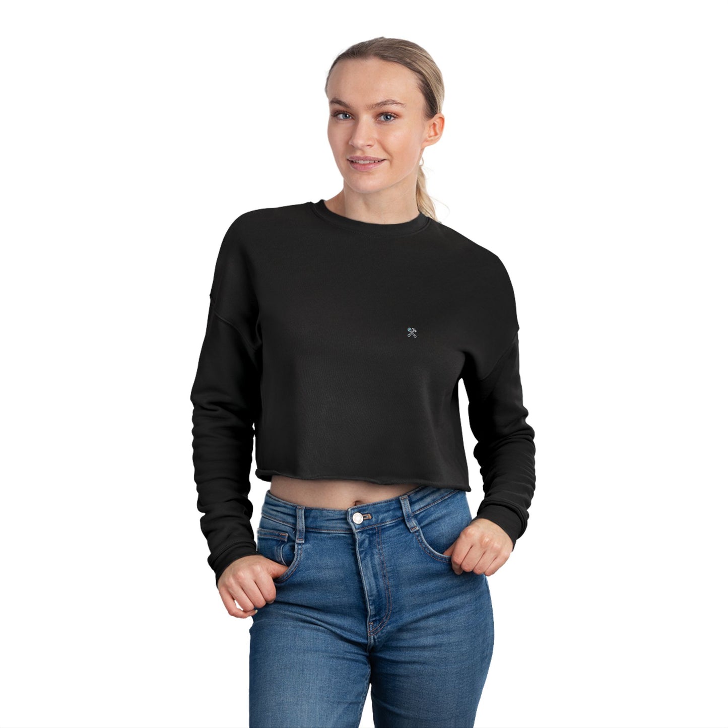 Hammer & Rattle Cropped Sweatshirt Dusty Blue Sweatshirt