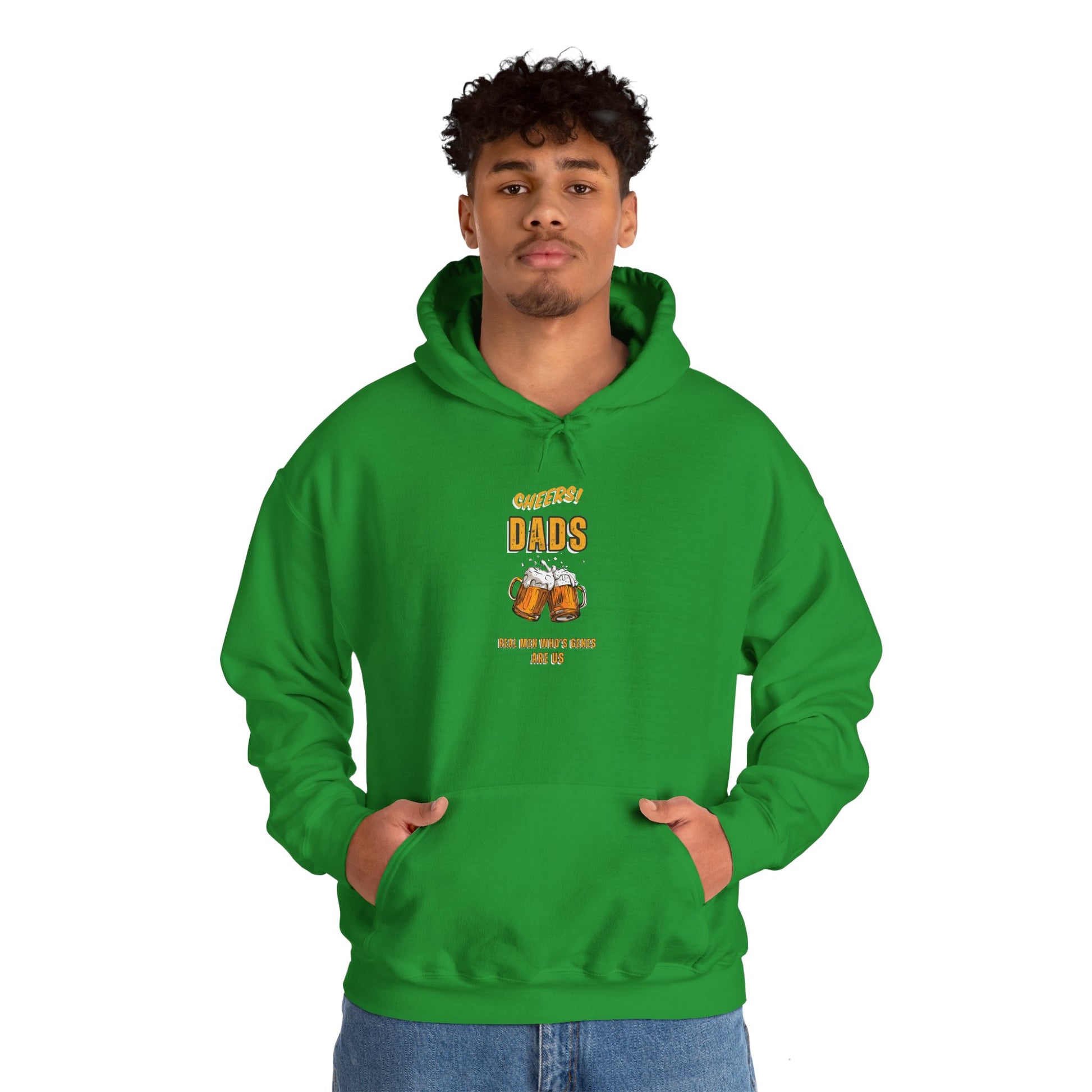 Cheers Dads Real Men Whose Genes Are Us Hoodie Irish Green Hoodie