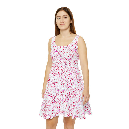 Heart Mom Patterned Dress All Over Prints