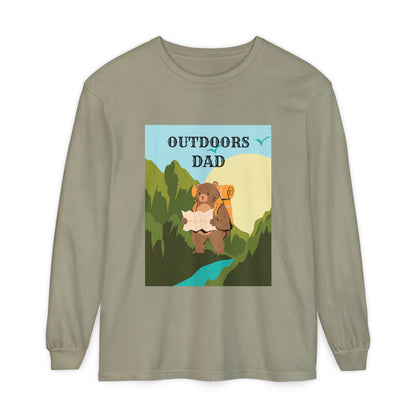 Outdoors Dad - Bear Edition Long Sleeve Tee Sandstone Long-sleeve