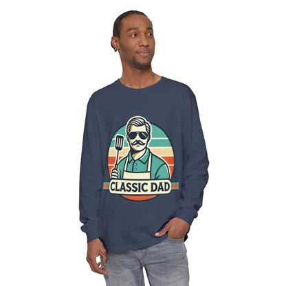 Classic Dad Garment-dyed Long Sleeve T-Shirt Midnight Long-sleeve